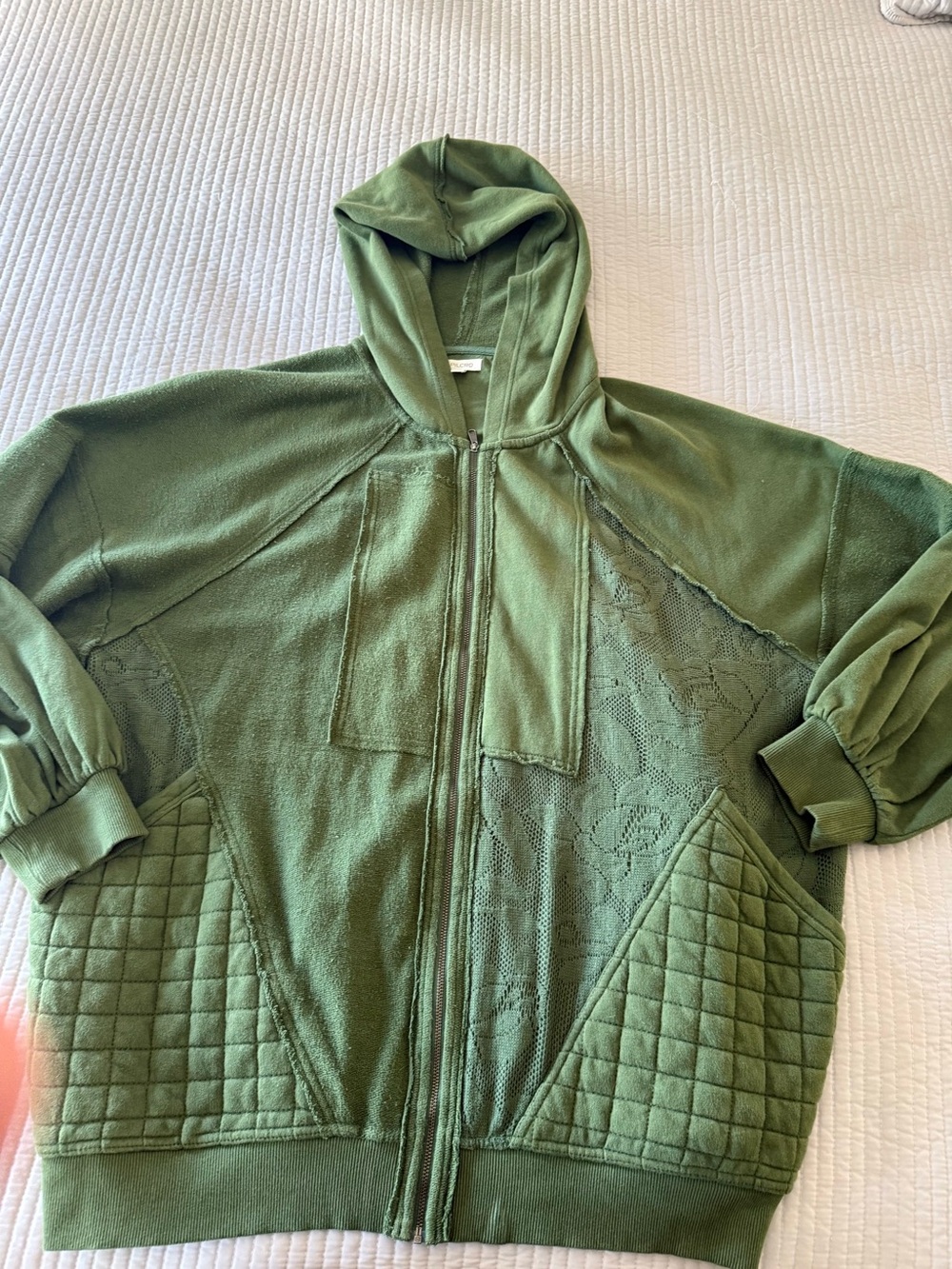 Pilcro AnthGreen Hooded Zip Front Women's Jacket